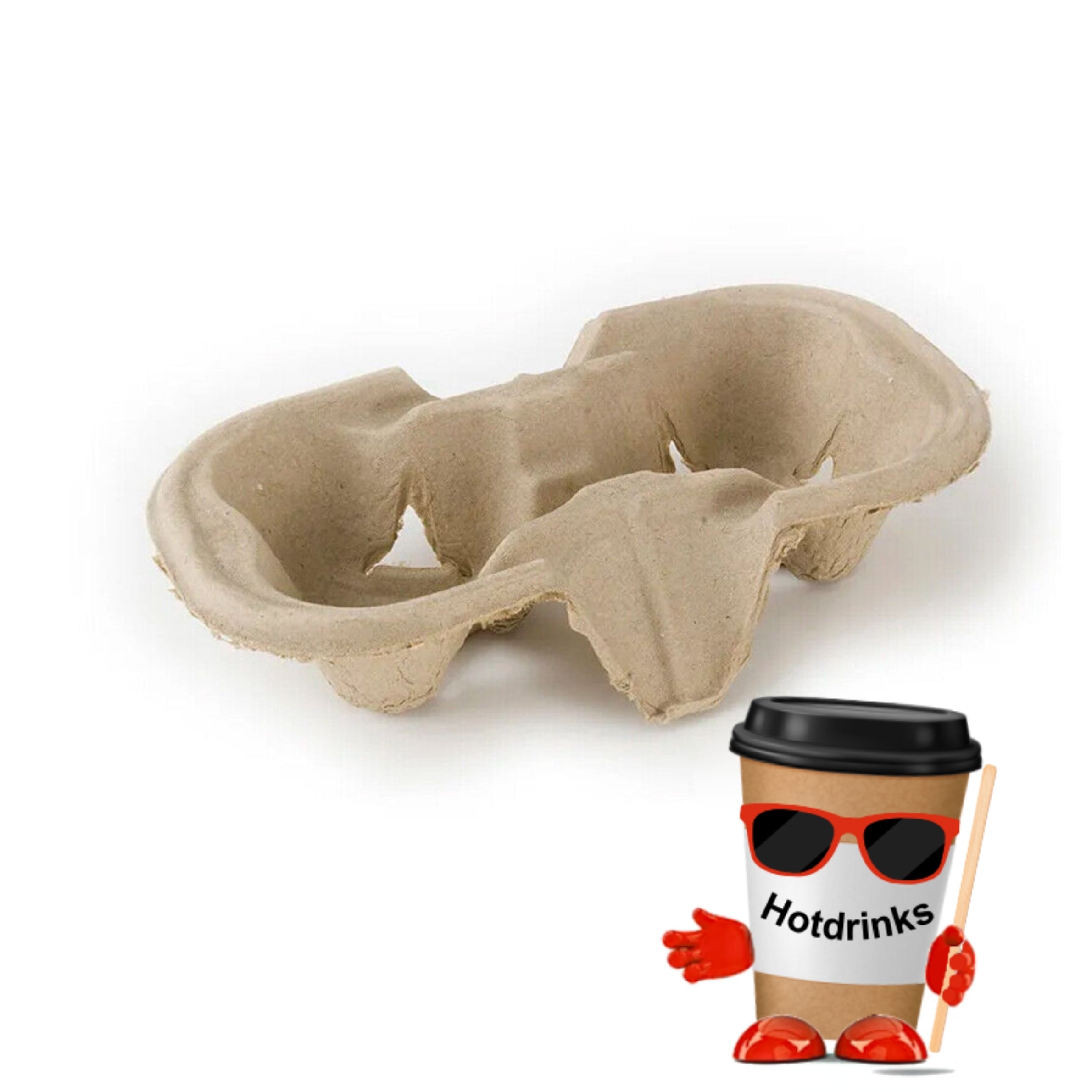 2 Cup Carrier Tray / Holder  In Cup Drinks