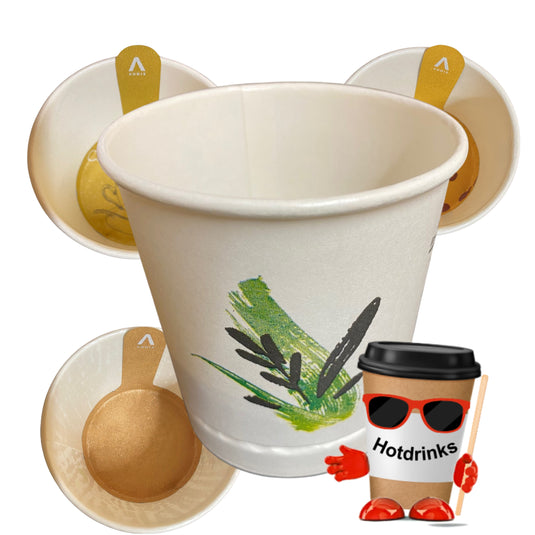 73mm Luxury Coffee Black - Foil Sealed, Paper Cup