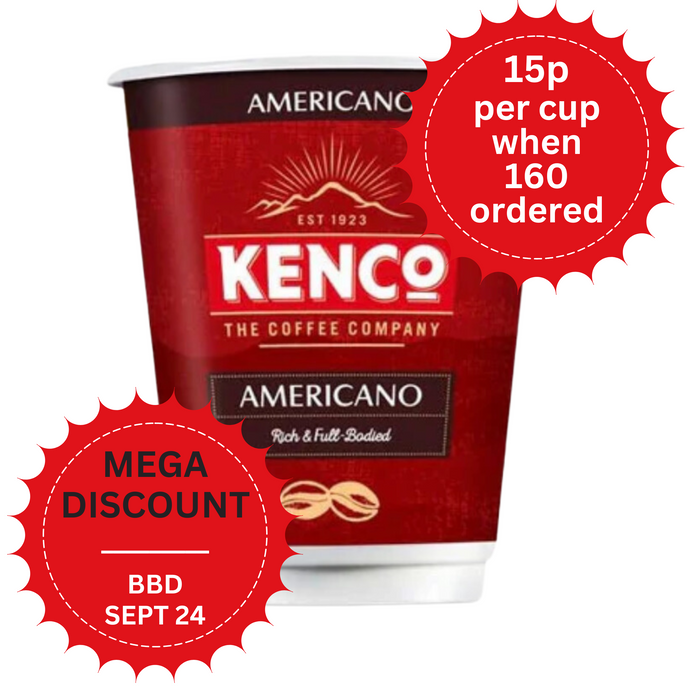 2Go Kenco Americano (Black Coffee) *Short Date Sep 2024 Clearance* Sleeves or Boxes