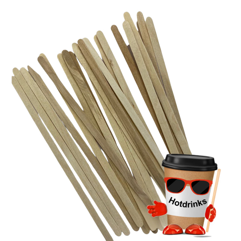 Load image into Gallery viewer, Long Wooden Stirrers 140mm/5.5&quot; (1,000)
