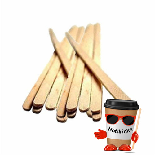 Short Wooden Stirrers 110mm/4.25